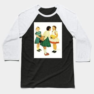 Checkup 1957 - Norman Rockwell Baseball T-Shirt